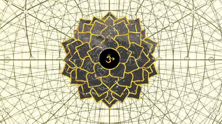 crown chakra symbol geometry collage art