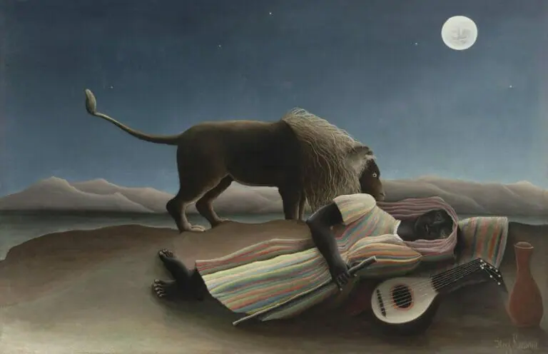 Sleeping Gypsy and Lion